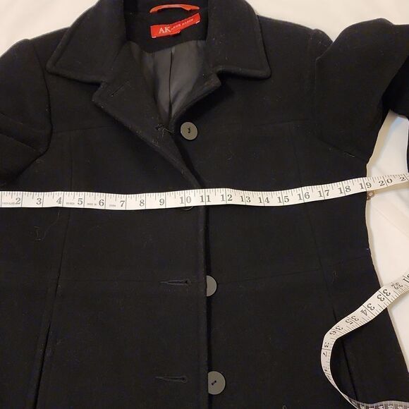 AK Anne Klein black wool peacoat- size small - Picture 5 of 13